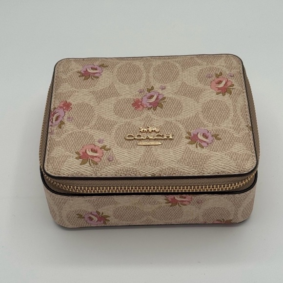 Coach Handbags - Coach Floral Beige Jewelry Box
